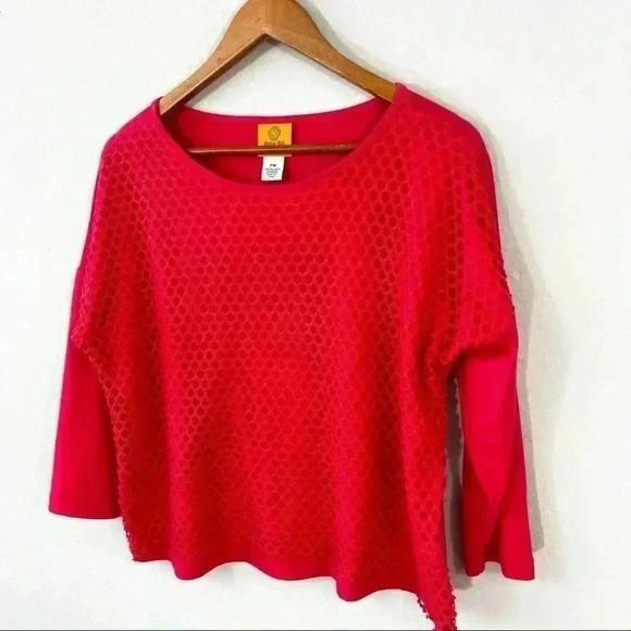 Ruby Rd petite red-orange top - Picture 2 of 4